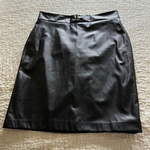Leather look skirt size 16